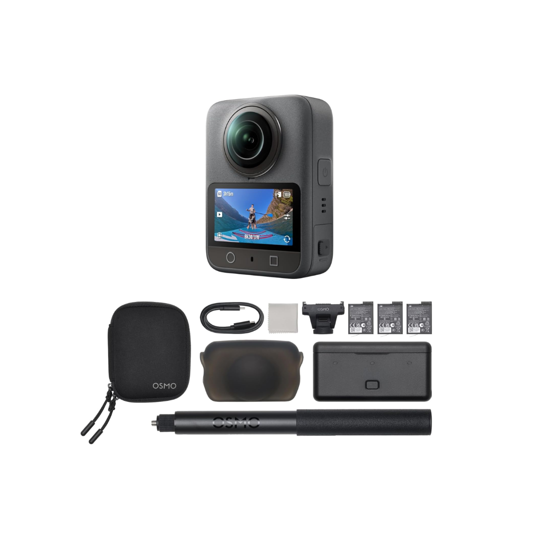 1 DJI Osmo 360 Adventure Combo,360 Camera With 1-Inch 360° Imaging, Native 8K 360° Video, 4K/120fps & 170° Boost Video, 120MP 360° Photo, 100-Min 8K Recording, Waterproof, Action Camera for Sports, Vlog | 1" 360° Imaging, Extended Battery Life with 3 Batteries, Native 8K 360° Video, 4K/120fps & 170° Boost Video - Image 1